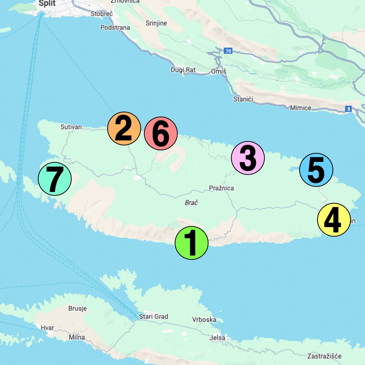 Dónde alojarse en Brac