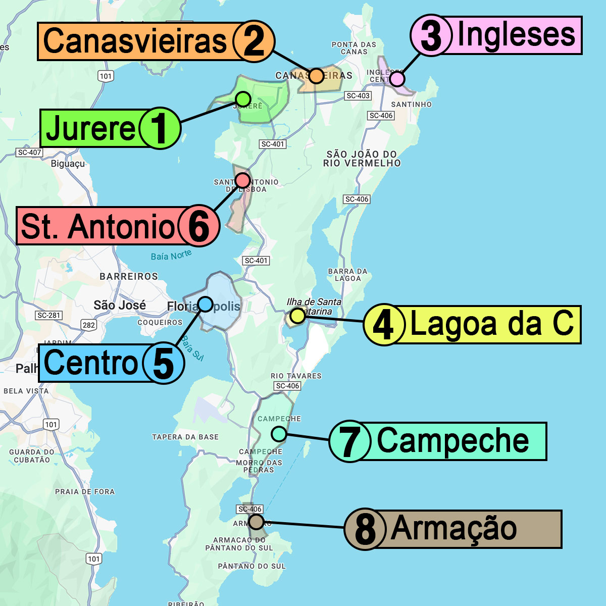 Dónde alojarse en Florianópolis