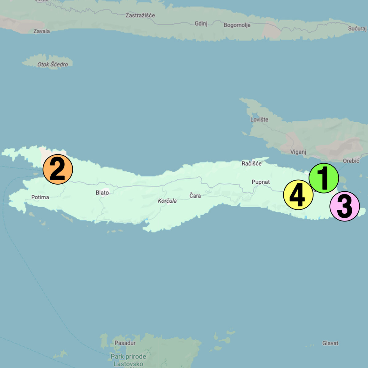 Dónde alojarse en Korcula